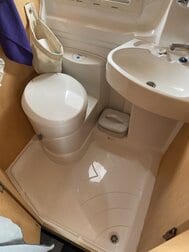 chemisch toilet badkamer camper